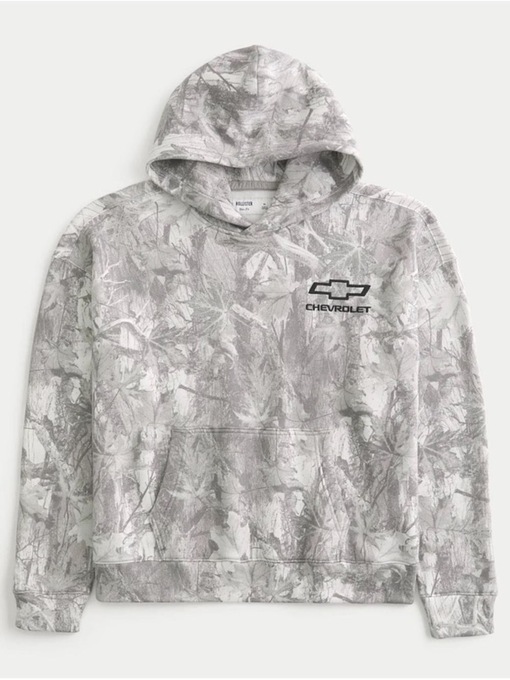 Hollister Gray Camo Chevy Hoodie - Long Sleeve Pullover